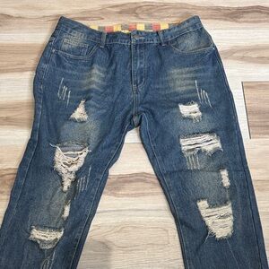 Casual Distressed Denim Jeans